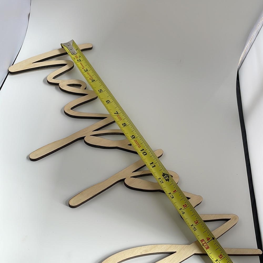 Laser Wood Sign “happy” - Picture 2 of 8